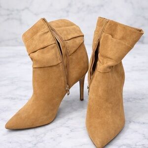 Marc Fisher Tan Suede Heeled Boots